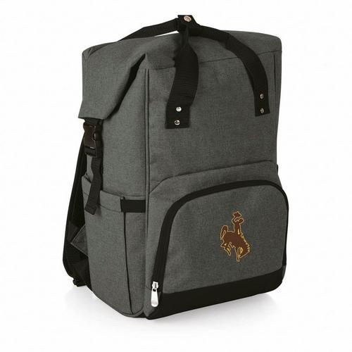 Picnic Time Wyoming Cowboys On The Go Roll Top Backpack Cooler - Primary Image