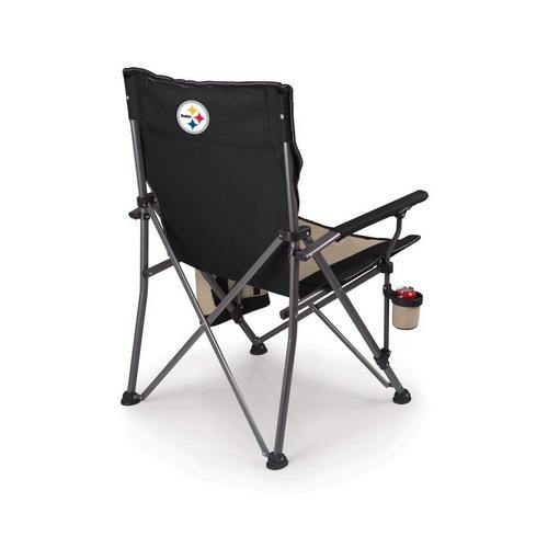 Picnic Time Pittsburgh Steelers Logo Big Bear XXL Camping Chair with Cooler - Primary Image