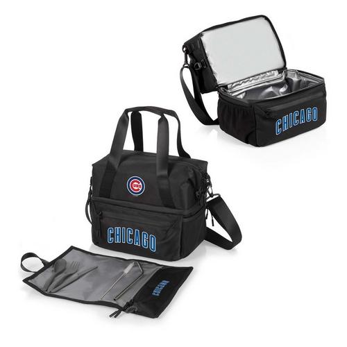 Picnic Time Chicago Cubs Recycled Lunch Bag Cooler with Utensils - Primary Image