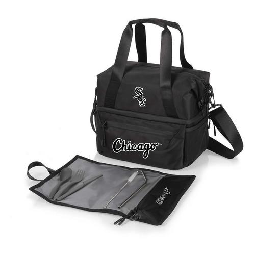 Picnic Time Chicago White Sox Recycled Lunch Bag Cooler with Utensils - Primary Image