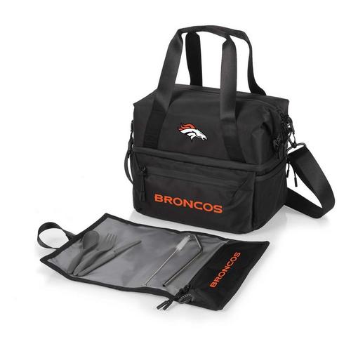 Picnic Time Denver Broncos Recycled Lunch Bag Cooler with Utensils - Primary Image