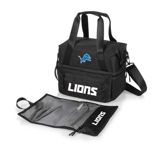 Picnic Time Detroit Lions Recycled Lunch Bag Cooler with Utensils - Primary Image