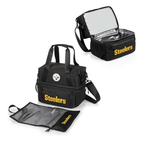 Picnic Time Pittsburgh Steelers Recycled Lunch Bag Cooler with Utensils - Primary Image