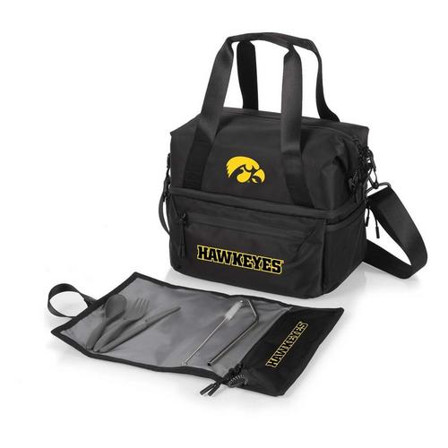 Picnic Time Iowa Hawkeyes Recycled Lunch Bag Cooler with Utensils - Primary Image