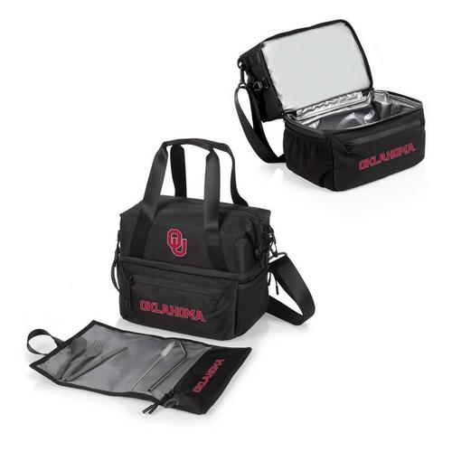 Picnic Time Oklahoma Sooners Recycled Lunch Bag Cooler with Utensils - Primary Image