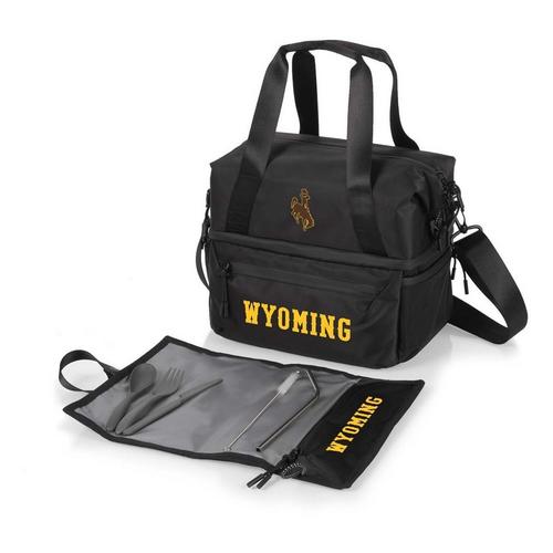 Picnic Time Wyoming Cowboys Recycled Lunch Bag Cooler with Utensils - Primary Image