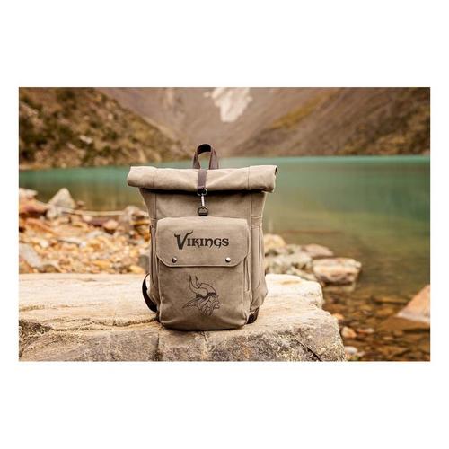 Picnic Time Minnesota Vikings Carmel Roll Top Picnic Backpack Cooler - Primary Image