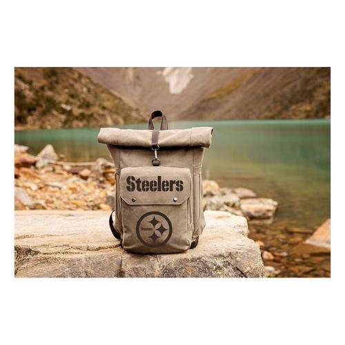 Picnic Time Pittsburgh Steelers Carmel Roll Top Picnic Backpack Cooler - Primary Image