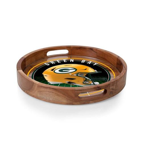 Picnic Time Green Bay Packers Barista Serving Tray with Glass Insert - Primary Image