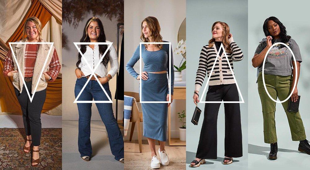 a group of women highlighting their different body shapes