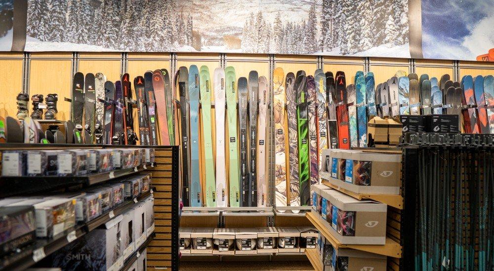 winter sports shop set at sandy scheels