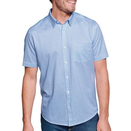 Men's Johnston & Murphy Xcflex Birdseye Print Button Up Shirt - Primary Image