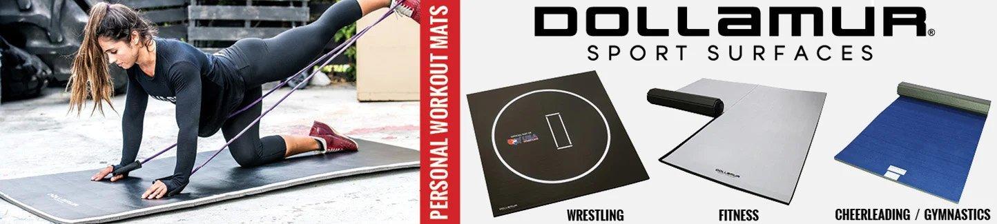 Dollamur Logo showing the different mats and wrestlers using them