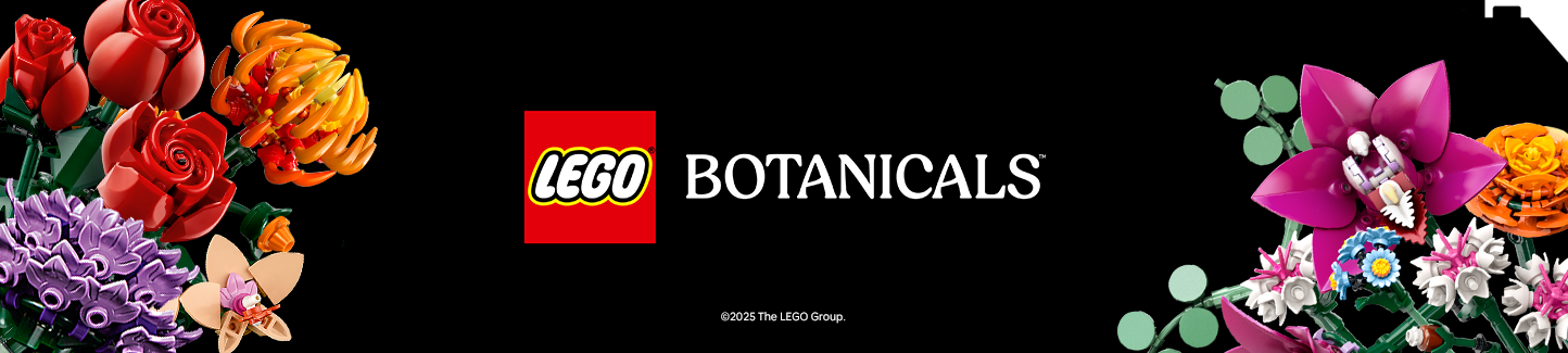 Lego Botanicals Logo with Lego Botanical Pieces