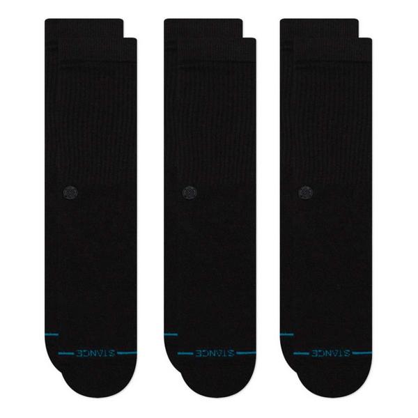 Men's Stance Buttler Blend Crew Socks Large Black 3 Pack