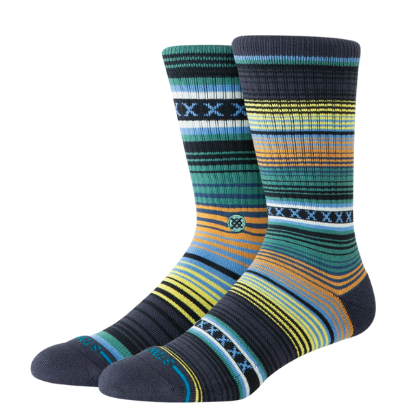 Men's Stance Curren St Crew Socks Medium Deep Teal 3 Pack