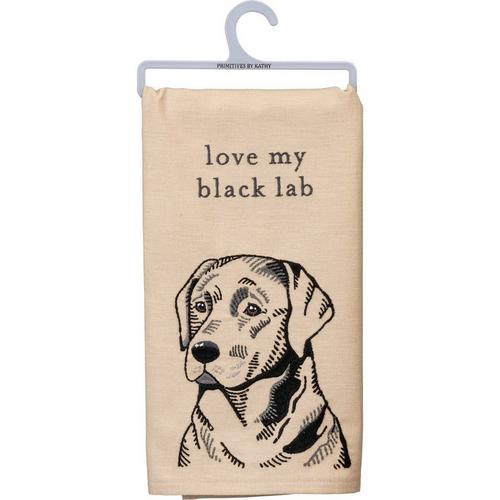 Primitives by Kathy Love My Black Lab Dish Towel - Primary Image