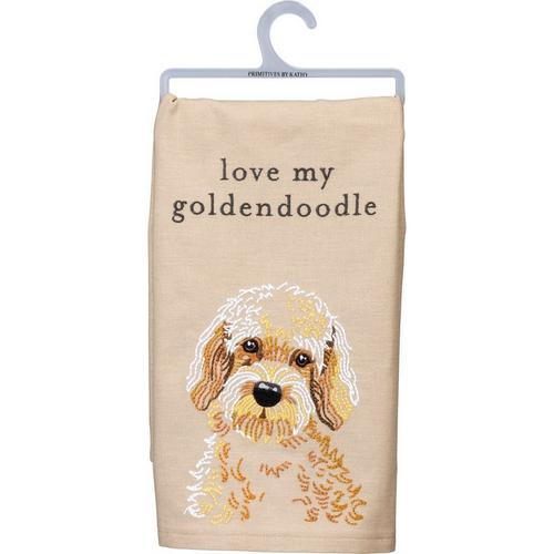 Primitives by Kathy Love My Goldendoodle Dish Towel - Primary Image