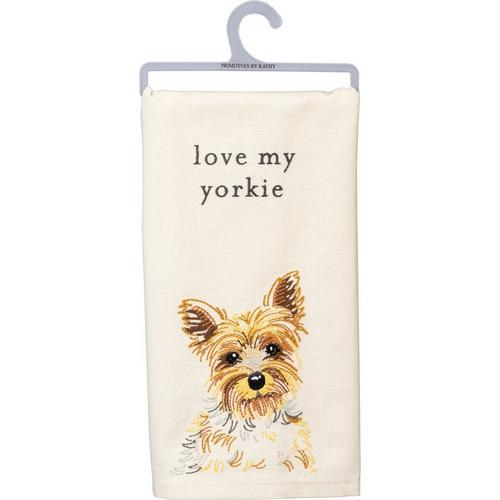 Primitives by Kathy Love My Yorkie Dish Towel - Primary Image