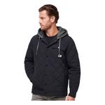Men's TravisMathew Grey Wave Hooded Puffer Jacket - Thumbnail 1 of 4