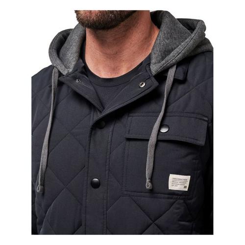 Men's TravisMathew Grey Wave Hooded Puffer Jacket - Primary Image