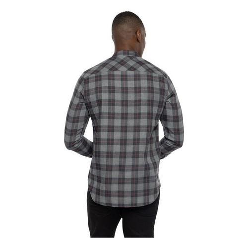 Men's TravisMathew CLOUD FLANNEL PLAID Long Sleeve Button Up Shirt - Primary Image