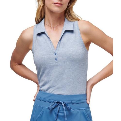 Women's TravisMathew Featherweight Sleeveless V-Neck Polo - Primary Image