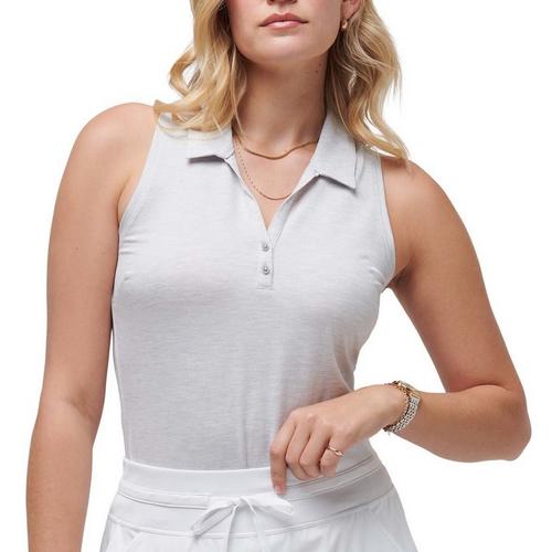 Women's TravisMathew Featherweight Sleeveless V-Neck Polo - Primary Image