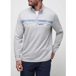 Men's TravisMathew Upgraded Chest Stripe Long Sleeve 1/4 Zip - Thumbnail 1 of 3