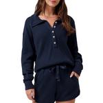 Women's TravisMathew Long Weekend Long Sleeve Henley - Thumbnail 1 of 3
