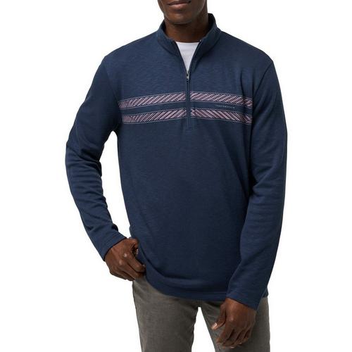 Men's TravisMathew Continent Long Sleeve 1/4 Zip - Primary Image