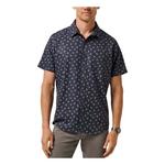 Men's TravisMathew Techwoven Grey Wind Button Up Shirt - Thumbnail 1 of 5