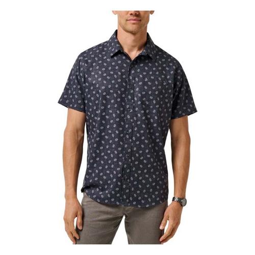 Men's TravisMathew Techwoven Grey Wind Button Up Shirt - Primary Image