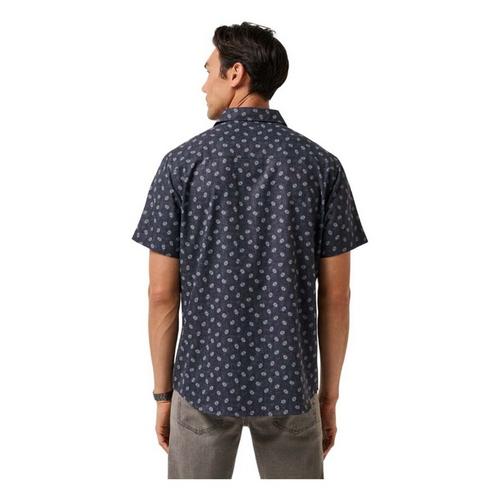Men's TravisMathew Techwoven Grey Wind Button Up Shirt - Primary Image