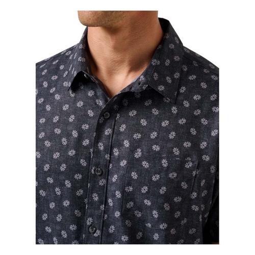 Men's TravisMathew Techwoven Grey Wind Button Up Shirt - Primary Image