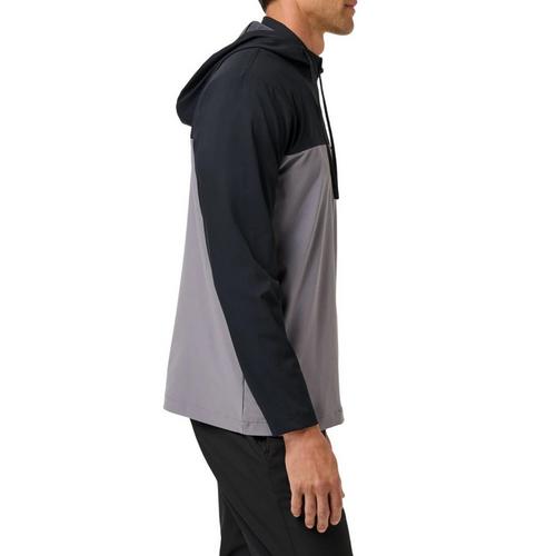 Men's TravisMathew Meridian Tech Long Sleeve Hooded 1/4 Zip - Primary Image