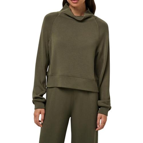Women's TravisMathew Skyloft Soft Funnel Neck Long Sleeve Mock Neck Oversized Shirt - Primary Image