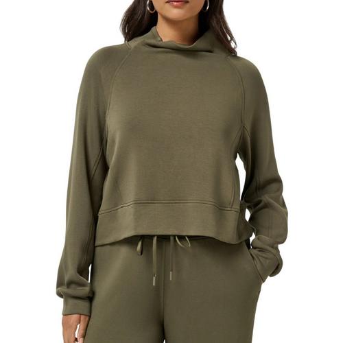 Women's TravisMathew Skyloft Soft Funnel Neck Long Sleeve Mock Neck Oversized Shirt - Primary Image