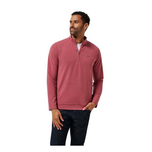 Men's TravisMathew Performance Waffle Long Sleeve 1/4 Zip - Primary Image