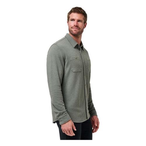 Men's TravisMathew Cloud Waffle Long Sleeve Button Up Shirt - Primary Image