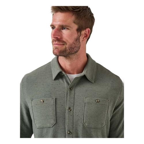 Men's TravisMathew Cloud Waffle Long Sleeve Button Up Shirt - Primary Image