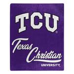 TheNorthwest TCU Horned Frogs Signature Raschel Throw Blanket - Thumbnail 2 of 3