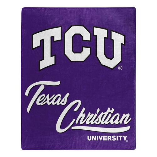 TheNorthwest TCU Horned Frogs Signature Raschel Throw Blanket - Primary Image