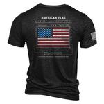 Nine Line American Flag Schematic T-Shirt - Thumbnail 1 of 2