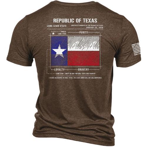 Men's Nine Line Texas Flag Schematic T-Shirt - Primary Image