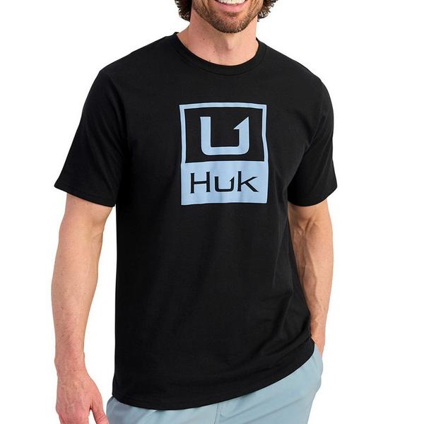 HUK Men's  Stacked Logo T-Shirt