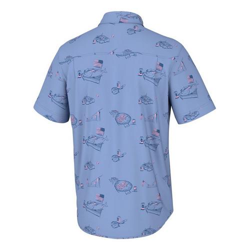 Men's Huk Americookin Kona Button Up Shirt - Primary Image