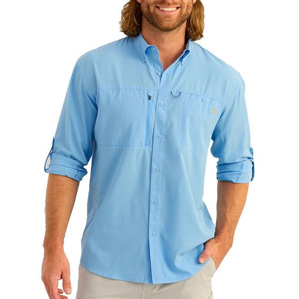 HUK Men's  A1A Long Sleeve Button Up Shirt