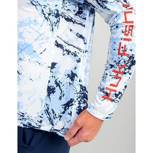 Men's Huk Mossy Oak Pursuit Performance Long Sleeve Hooded T-Shirt - Primary Image