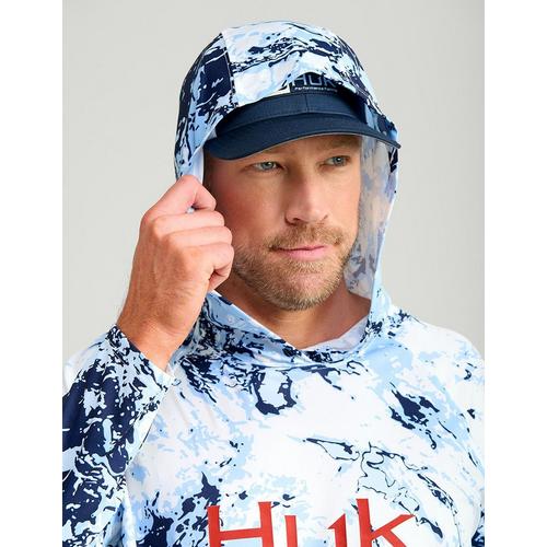 Men's Huk Mossy Oak Pursuit Performance Long Sleeve Hooded T-Shirt - Primary Image